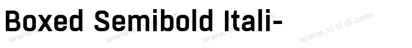 Boxed Semibold Itali字体转换